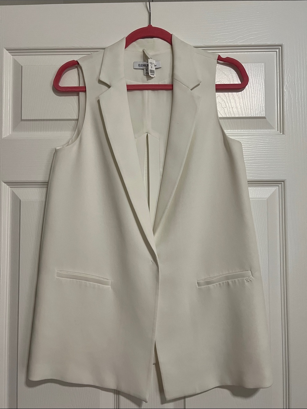 Elizabeth and James White Suiting Vest Size S